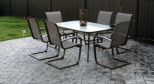 Backyard Concrete Stamping in Des Moines